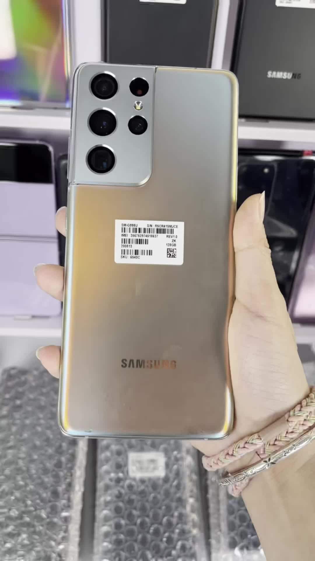 99 New Original 2nd Hand Mobile Phones Used S21 Ultra 128/256g