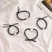  ins love headband Korean version of the simple hair rope cute girl heart hair circle small fresh tie hair band holster