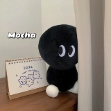 Черная милая забавная кукла, плюшевая игрушка, мультяшная подушка, Южная Корея, популярно в интернете, подарок на день рождения