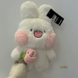 Милый кролик с бантиком, плюшевая кукла, игрушка для обнимания, популярно в интернете, подарок на день рождения