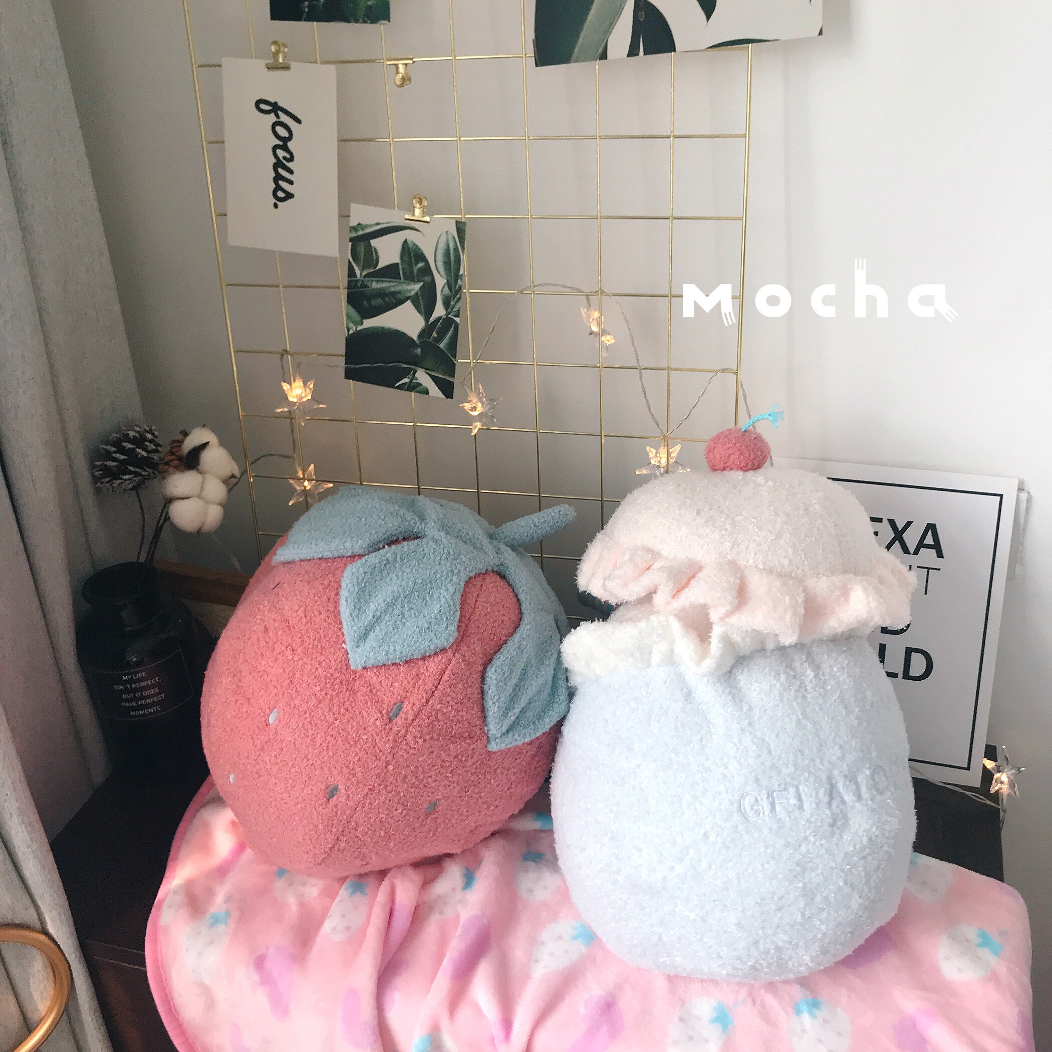 Ins cùng một đoạn xương rồng nhỏ tươi chăn chăn chăn dâu dứa Messenger túi búp bê sang trọng dày chăn - Trở lại đệm / Bolsters gối tựa ghế