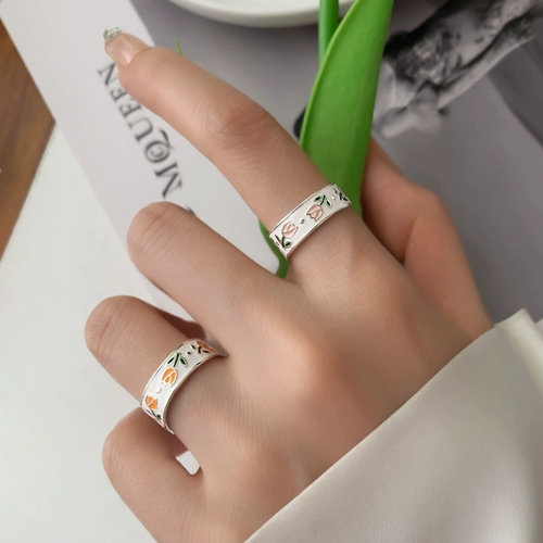 Небольшое дизайнерское модное кольцо, изысканный стиль, серебро 925 пробы