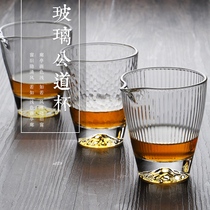 Hammer pattern Glass fair cup tea leak set Thickened heat-resistant Japanese tea separator Sea Hammer pattern Kung Fu Tea accessories