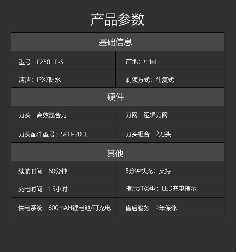 美国 雷明登 往复式 充电便携剃须刀 IPX7级防水 30天续航 图6