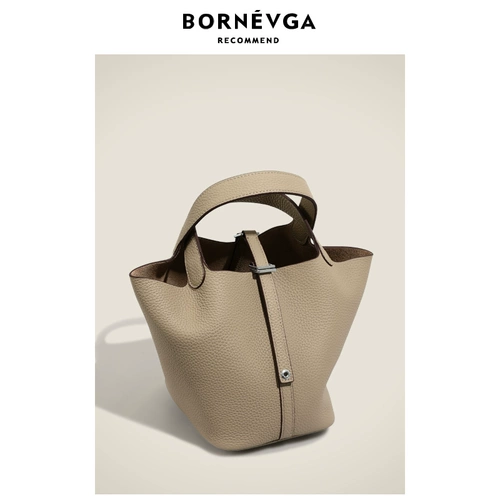 Корзина, портативная сумка через плечо, коллекция 2023, из натуральной кожи, изысканный стиль