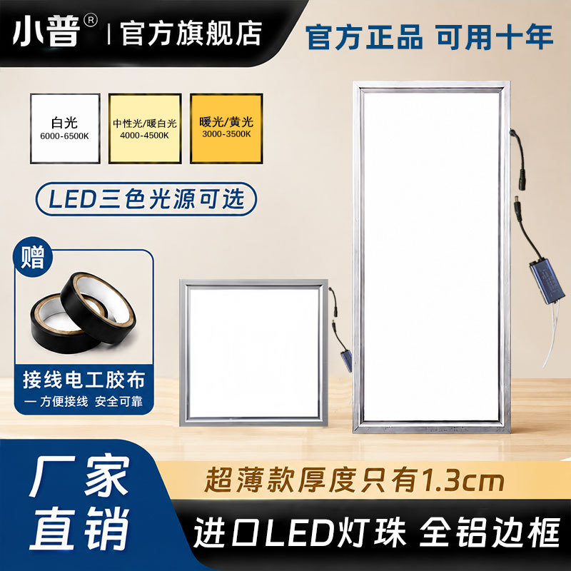 Xiaopu Integrated Ceiling Led Light 30X30X60 Kitchen Bathroom Light Aluminum Ceiling Panel Embedded 30*60 Flat Panel Light