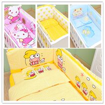 Crib mattress plus bed surround crib thin summer season universal four sets of five sets of five sets small beds apron cotton