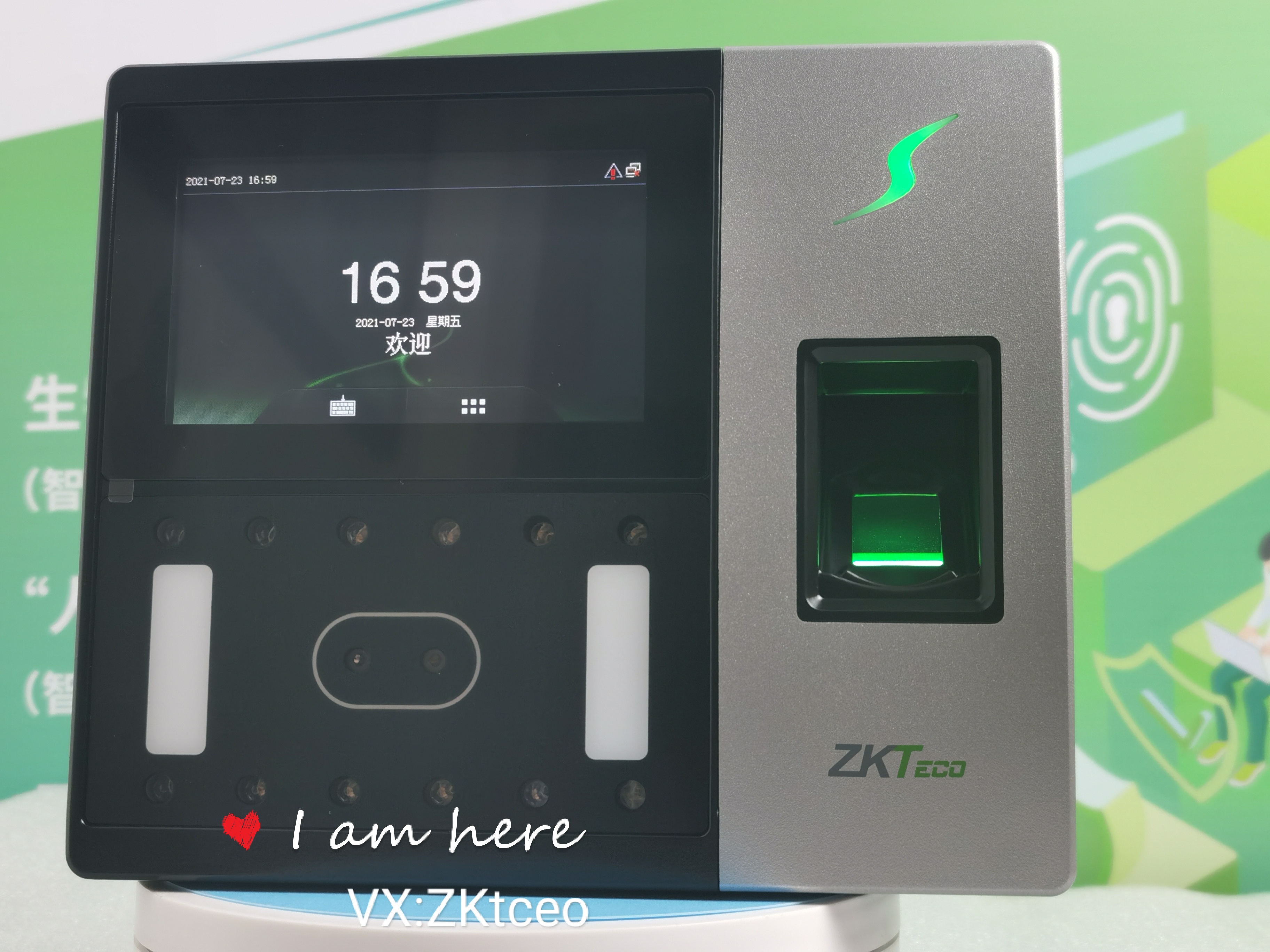 Entropy-based central control AI702 dynamic face fingerprint attendance access control all-in-one machine network U disk download can set IDIC