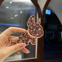 LVGEDETE Tiger fighting puppy car fragrance car aromatherapy keychain pendant balm pendant accessories