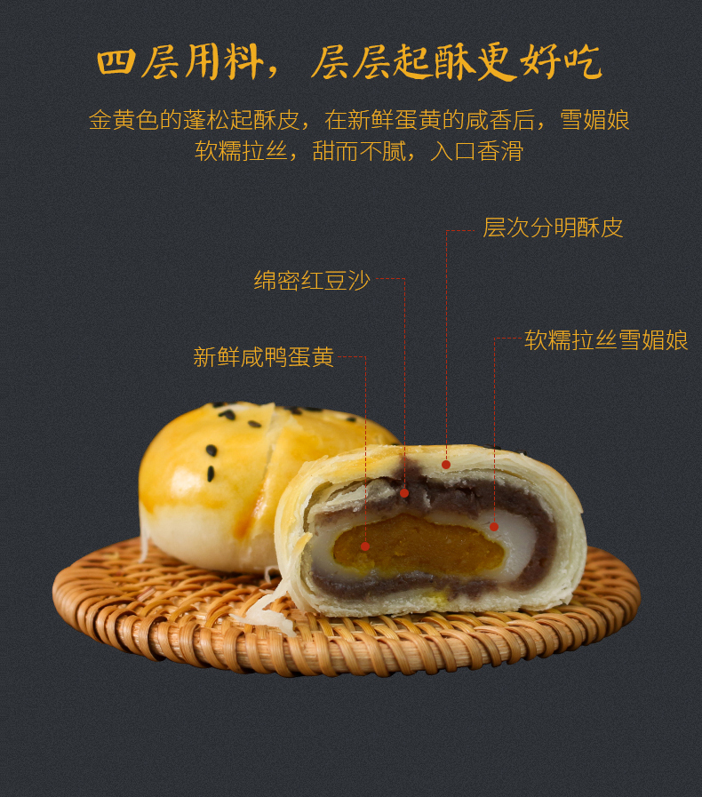 网红零食蛋黄酥早餐糕点心食品咸鸭蛋黄酥