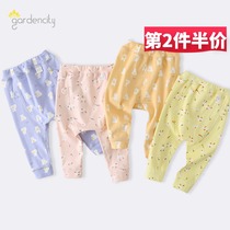 Baby large PP pants spring autumn pure cotton pants 3-6 month baby autumn pants fart pants without bone sleeping pants with underpants