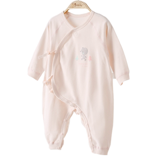 Newborn baby pure cotton autumn spring belly protective butterfly clothes