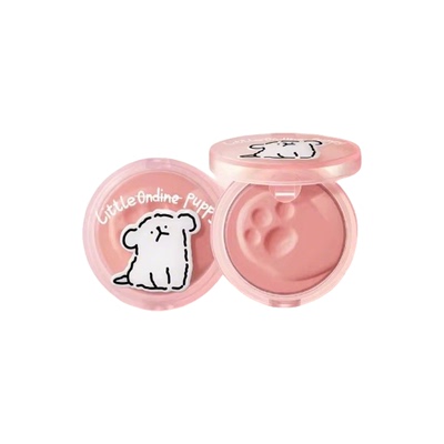 小奥汀线条小狗怦怦腮红膏提亮