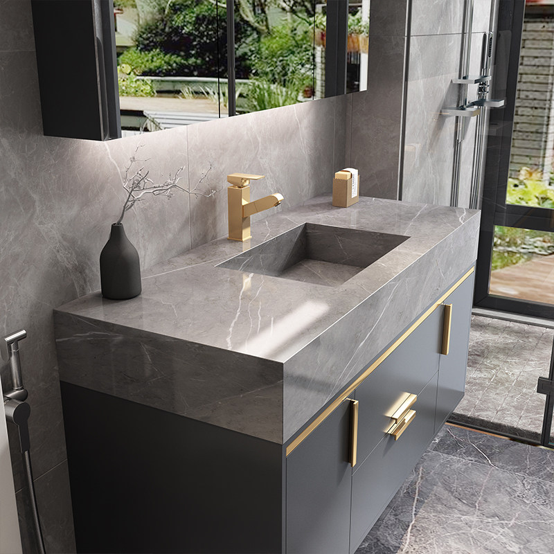 Smart Rock Board Bath Cabinet Combo Light Extravagant Modern Simple Toilet Integrated Washstand Wash Washbasin Custom-Taobao