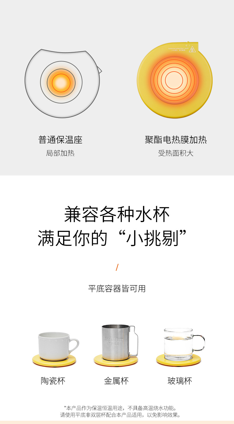 520好礼 九阳 恒温暖杯垫+杯子 图5