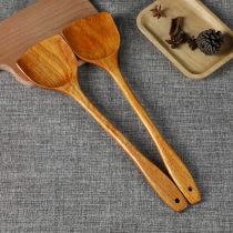 Wooden spatula household kitchen non-stick pan special wooden kitchenware wooden spoon high temperature resistant wood stir-fry shovel lingers