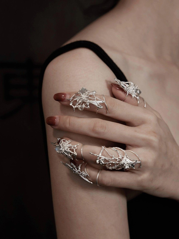 Spider Web Ring: Original Design Personalized Spider Web Open Ring for Women, Gift Spider Web Ring: Original Design Personalized Spider Web Open Ring for Women, Gift