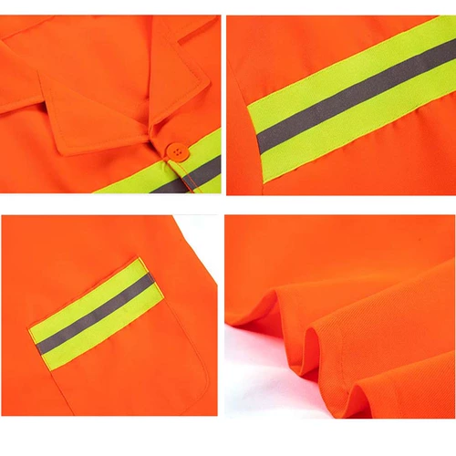 Летняя дышащая футболка для работы, светоотражающий комбинезон, короткий рукав