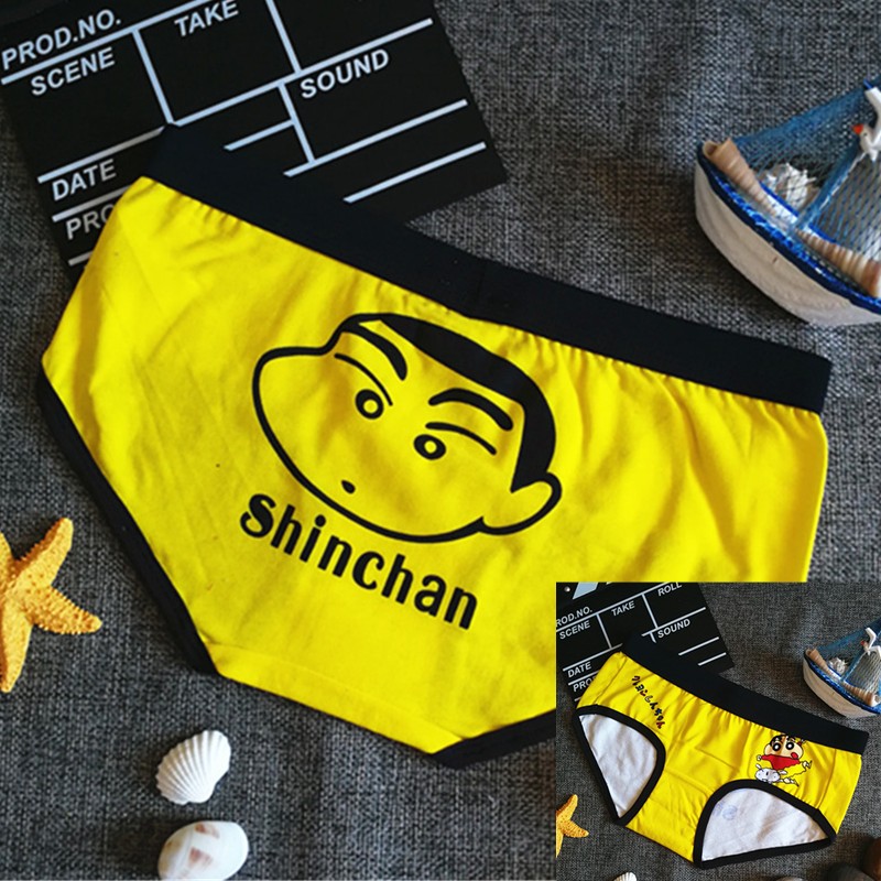 Full 2 ​​phụ nữ trung tính giản dị mid-eo cotton tam giác phim hoạt hình đồ lót cổ điển dễ thương thể thao quần lót thun lạnh