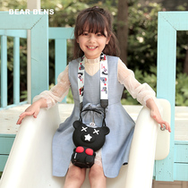 Kumamoto portable bear cute donut water cup Childrens kettle Straw cup Cartoon hug bear girl heart
