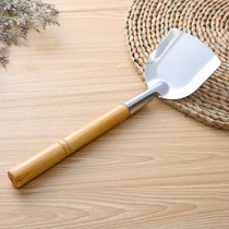 Stainless Steel Pan Shovel Wood Handle Thickened Fried Vegetable Shovels Cooking Nonstick Pan Shovel Home Old cafeteria Old money Anti-scalding