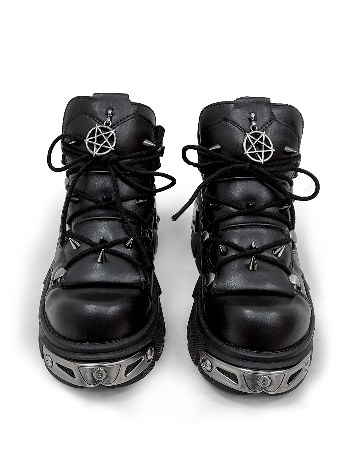 Mens Motorcycle Ankle Boots Retro Punk Metal Rock Sneakers Couple
