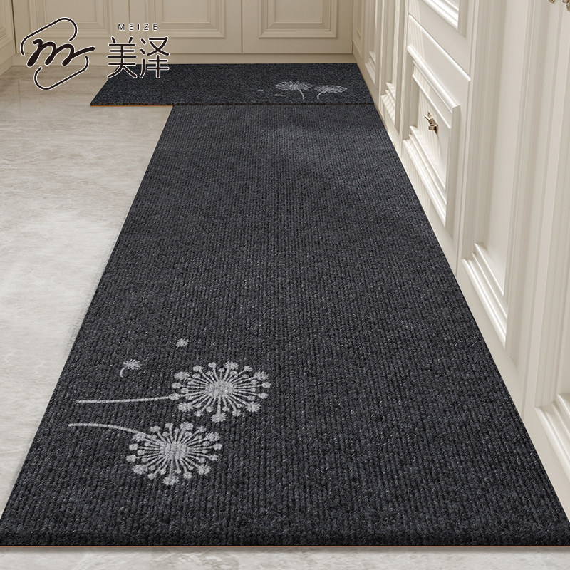 Simple, stain-resistant, oil-absorbing, no-wash, wipeable anti-slip mat for kitchen