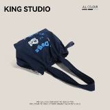 Шоппер, вместительная и большая сумка, с вышивкой, Южная Корея