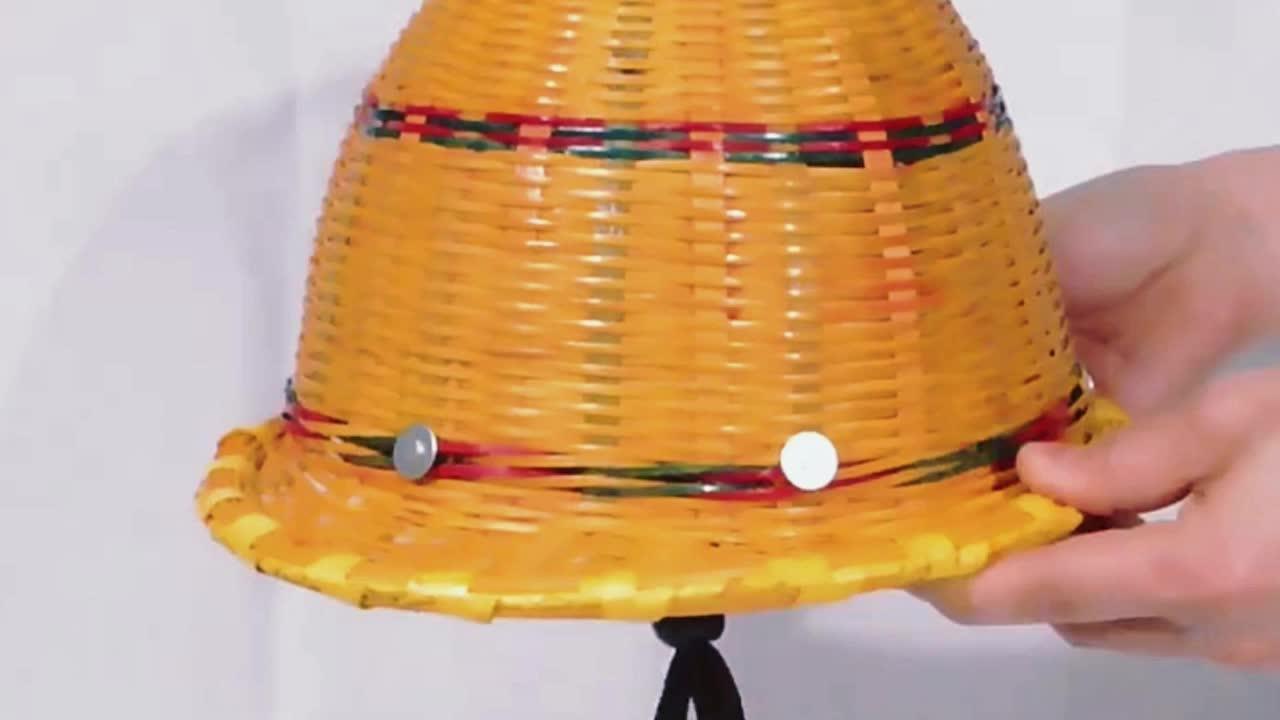 Industrial Work Construction Engineering Full Brim Summer Breathable Sunshade Bamboo Woven