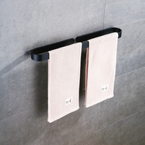 Space aluminum toilet towel rack towel rack single pole bathroom towel bar non-perforated towel ring ring towel hanger