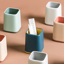 Nordic Pen Holder Creative Fashion Cute Desktop Multifunction Pen Holder Admission European Style Students Ins Wind Makeup Pen Barrel