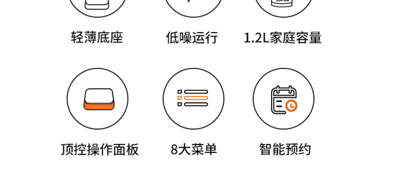 Комбайн 苏泊尔破壁机家用豆浆机多功能小型新款专用五谷杂粮全自动料理机