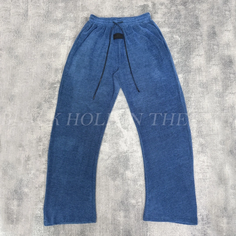 Black Hole Eye Style Season 13 Klein Blue Double Yarn Matte Breathable Soft Lazy Style Casual Pants