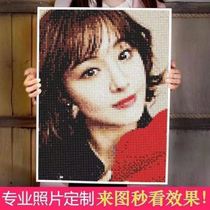 Nail painting pin drawing pin drawing pressing nail diy custom photo handmade creative puzzle figure figure Qixi couple gift