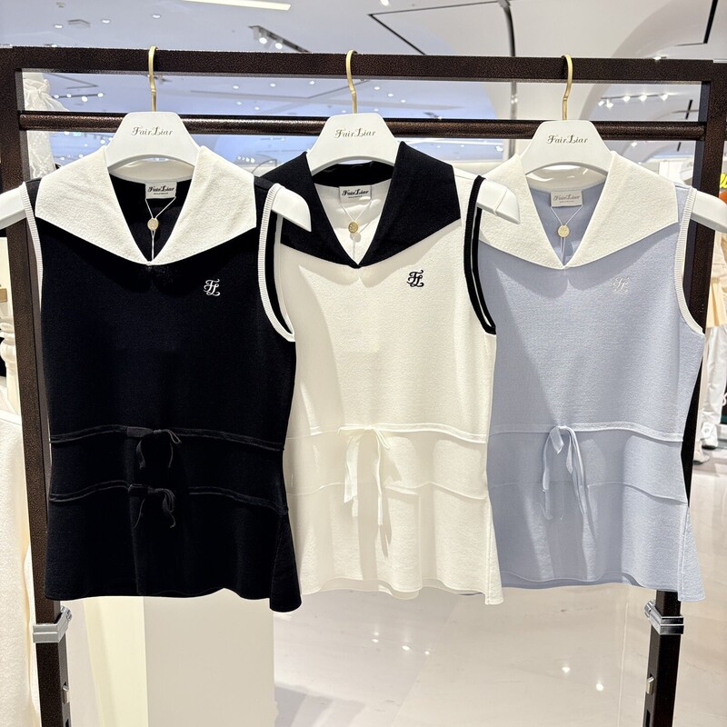 26 Summer Style Fairliar Golf Casual Women's Cool Knit Sleeveless Waist-Cinching Vest 26 Summer Style Fairliar Golf Casual Women's Cool Knit Sleeveless Waist-Cinching Vest
