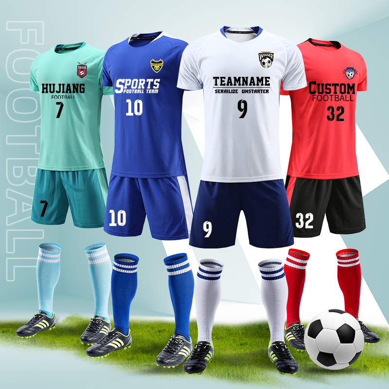 Football clothes suit Male elementary school boys' sports training clothes adult competition warm-up uniforms for children football jerseys-Taobao