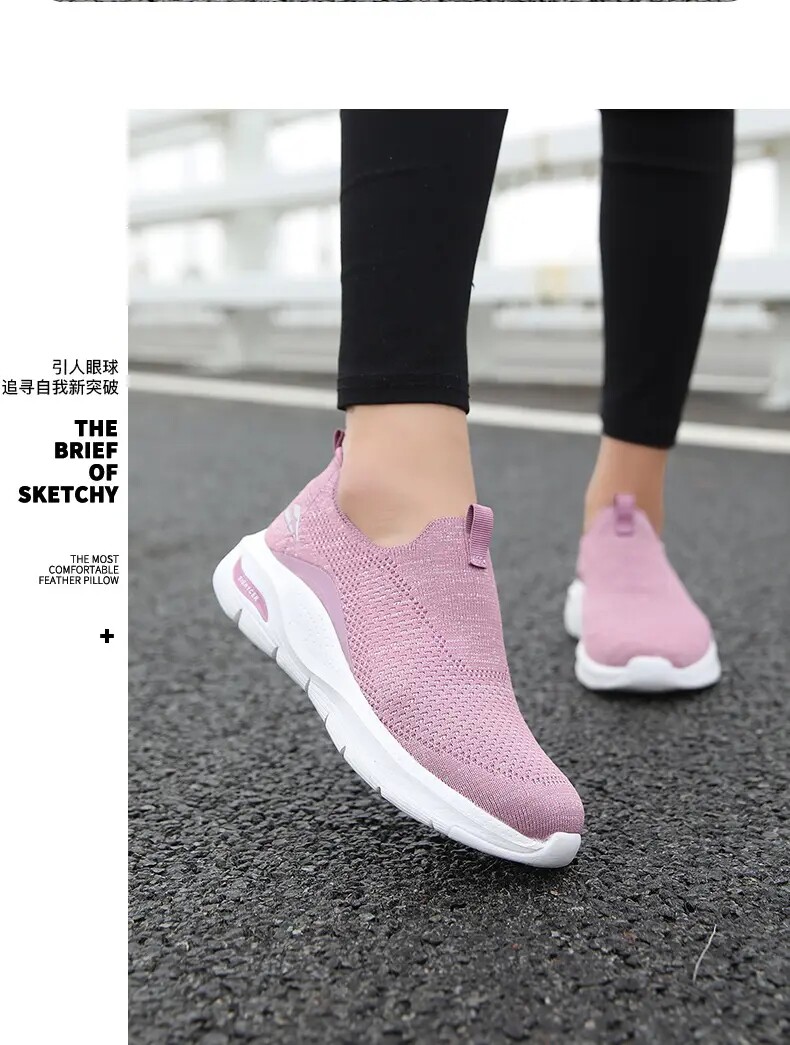 Энергичный обувь 外贸男鞋一脚蹬懒人鞋中老年春秋季网面鞋透气轻便舒适运动健步鞋 Other