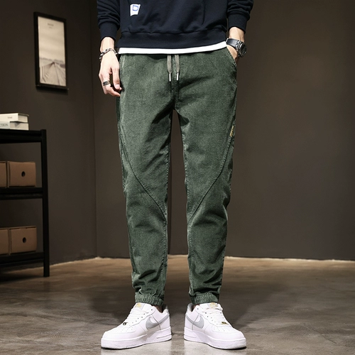 Бархатная зеленая униформа медсестры, мужские демисезонные спортивные штаны для отдыха, осенняя