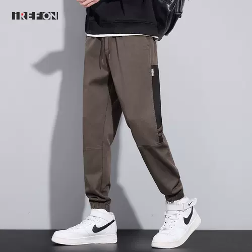 Осенние летние повседневные брюки, мужские универсальные спортивные штаны, свободный крой