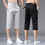 Летние шелковые тонкие хлопковые шорты для отдыха, мужские штаны, свободный прямой крой