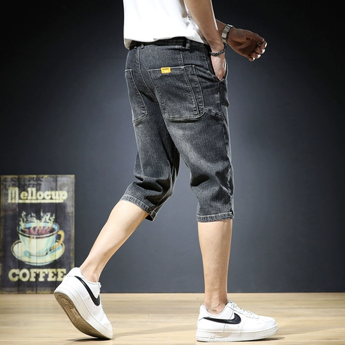 Штаны, летняя тонкая джинсовая юбка, шорты, свободный прямой крой, оверсайз