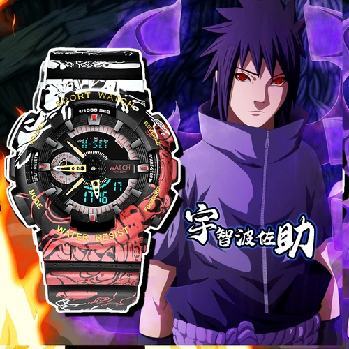 Наруто, детские часы для мальчиков, трендовые водонепроницаемые электронные мужские часы