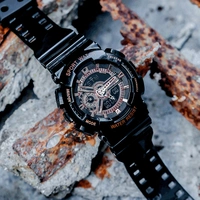 Черный, розовое золото