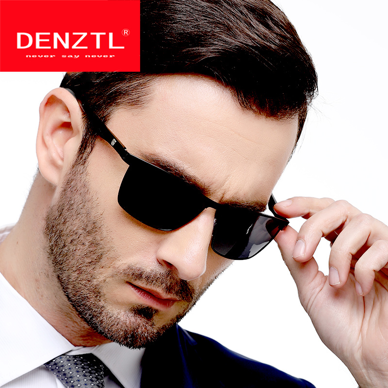 2019 New Sunglasses Men's Anti-UV Square Day and Night Dual-use Driving Glasses Men's Trendy Sunglasses Polarized