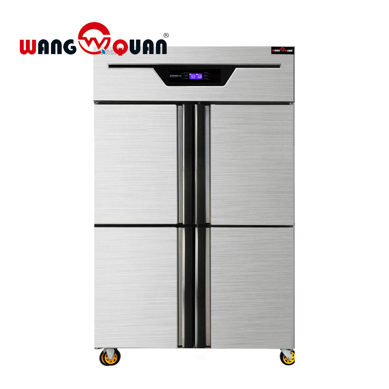 wrangquan four doors refrigerator commercial refrigeration bench frozen and fresh cabinet kitchen canteen four doors freezer