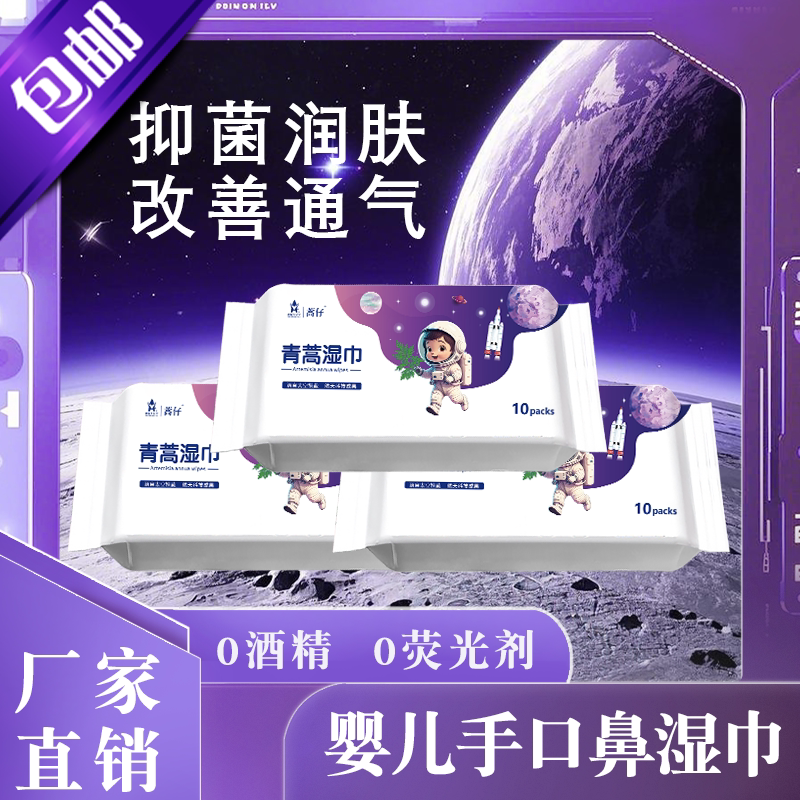 Artemisia Annua Wet Wipes Are Antibacterial and Moisturizing, Improve Ventilation, and Can Be Used for Children's Hands, Mouth, and Nose. Natural Herbal Combination Set