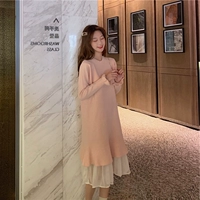 Легкое порошковое платье S