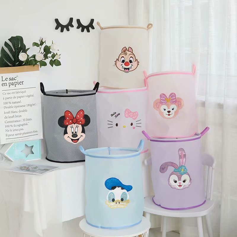 Cartoon Variety Cute Girl Heart Clothes Basket Foldable Laundry Basket Toy Miscellaneous Storage Bucket Household Waterproof