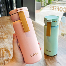 Thermos cup female student cup Simple and cute 316 stainless steel water cup Portable anti-fall ins Harajuku wind straight drinking cup