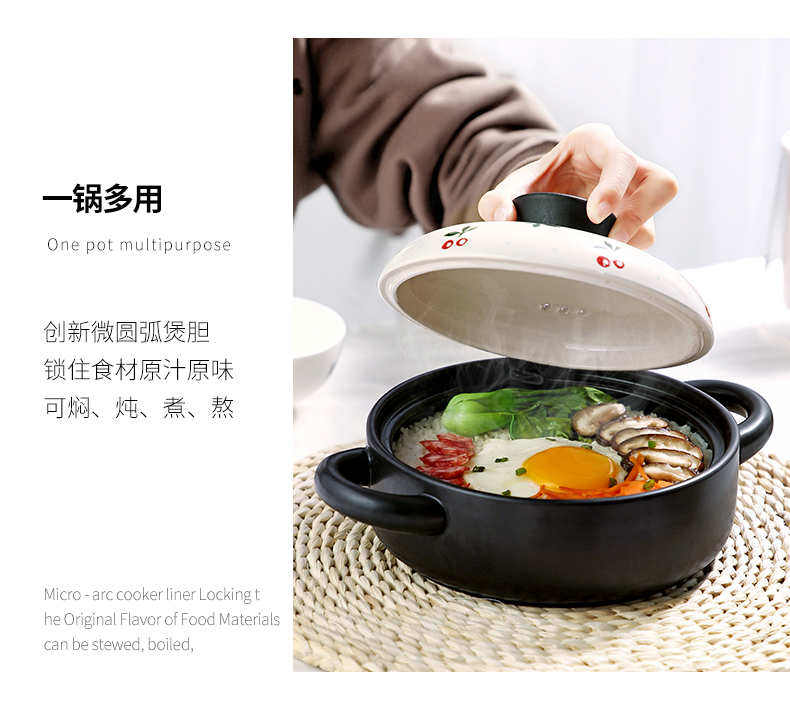 Casserole stew ceramic household high - temperature gas soup soup rice soup pot stew gas buner for small Casserole